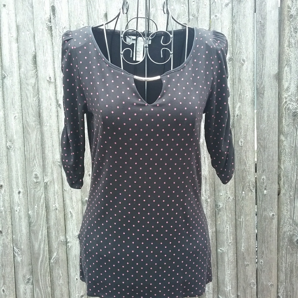 WHBM POLKA DOT TOP
